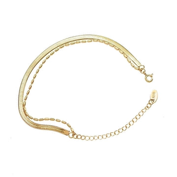 Marka-European-And-American-Retro-Minority.-Bead-Exquisite-Blade-Chain-Double-Layer-Bracelet-Titanium-Steel-18k-Gold-E105.webp